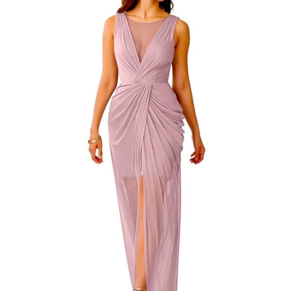 Azazie Fran bridesmaid dress in Dusty Rose size A4